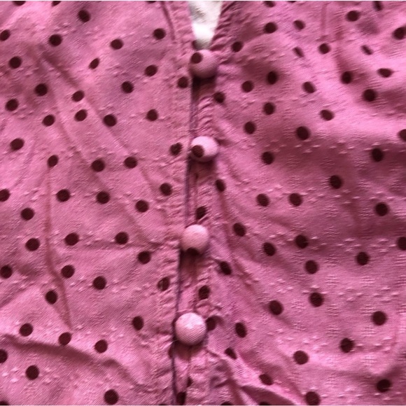 NWOT Maye Polka Dot Blouse. Size Large. Pink & Deep Purple Dots - Picture 6 of 9